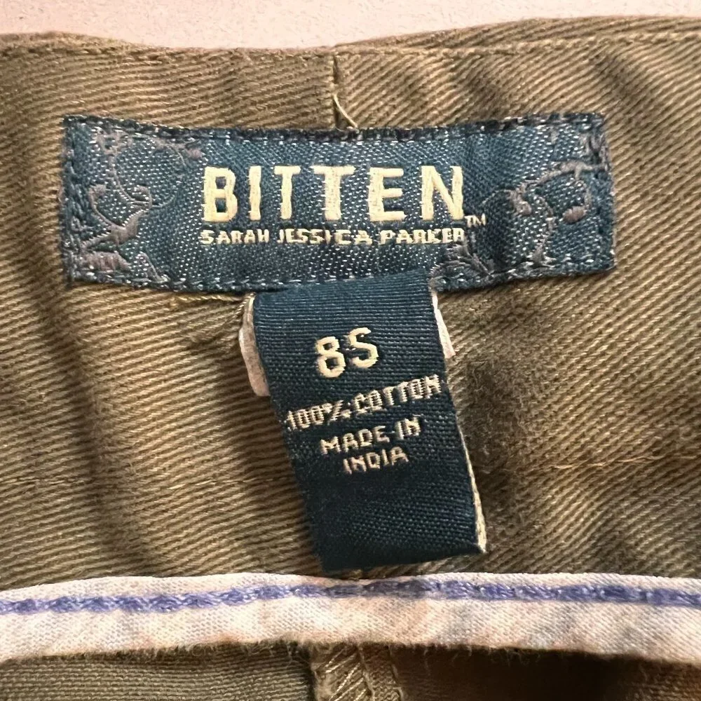 Bitten By Sarah Jessica Parker Olive Green Straight Pants - Picture 5 of 7